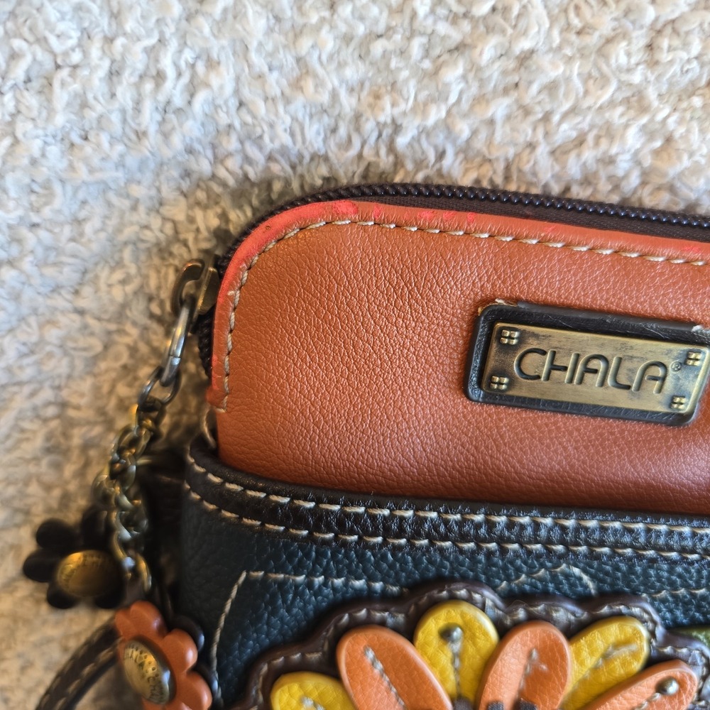 Chala Cellphone Purse Bag Crossbody Sunflower Bee Adjustable Convertible Strap - Picture 11 of 13
